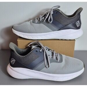FootJoy FJ Flex XP Golf Shoes Mens 12W Gray White Spikeless 56288